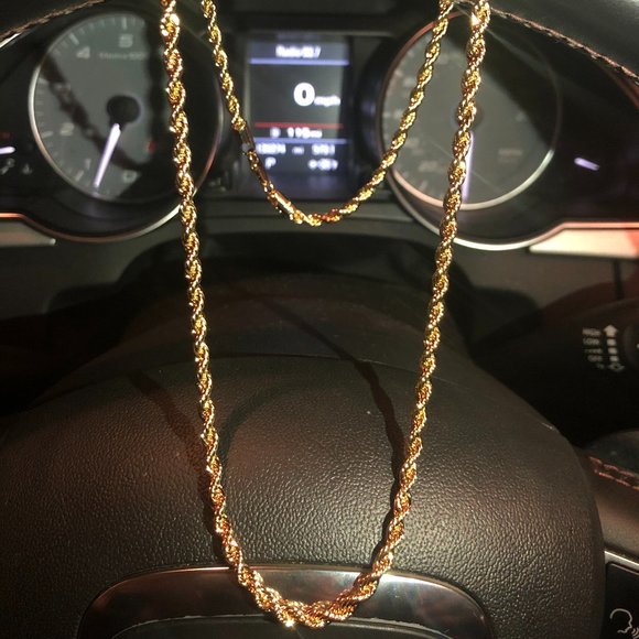 Men's 14k Gold Stamped Italian Chain 24" Inches - Picture 1 of 5